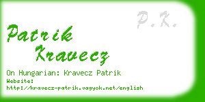 patrik kravecz business card